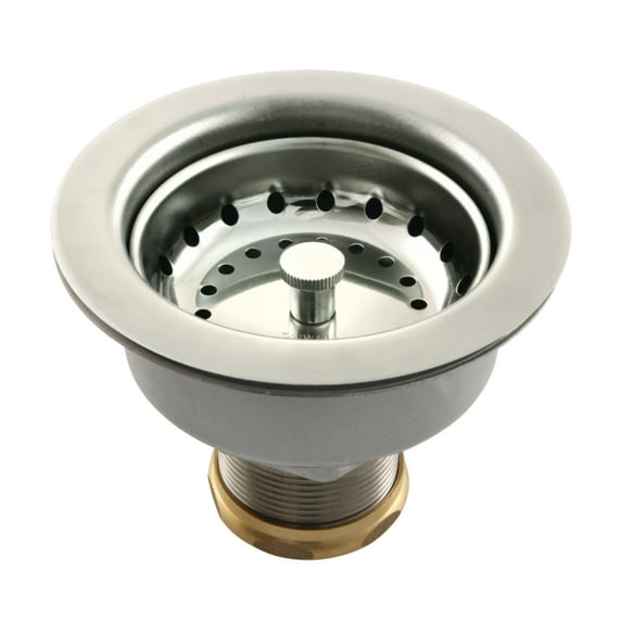 Kingston Brass K112PN Tacoma Kithchen Sink Basket Strainer in Polished Nickel