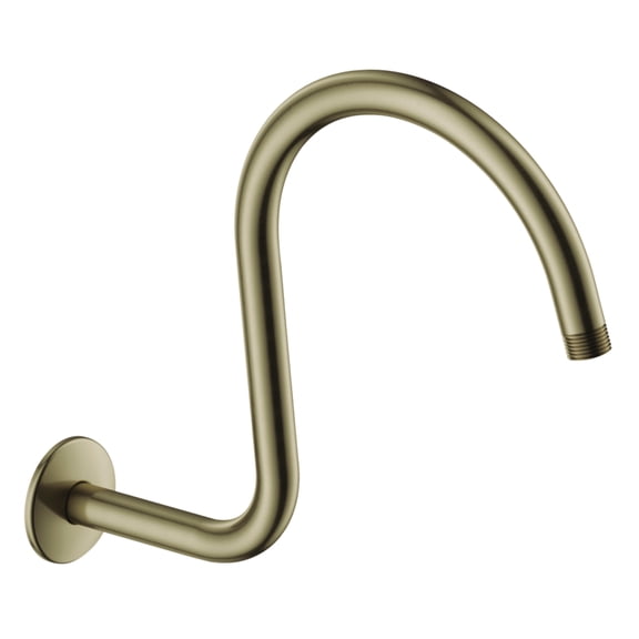 Kingston Brass K114C3 14-Inch Shower Arm with Round Flange in Antique Brass