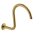 thumbnail image 1 of Kingston Brass K114C7 14-Inch Shower Arm with Round Flange in Brushed Brass, 1 of 4