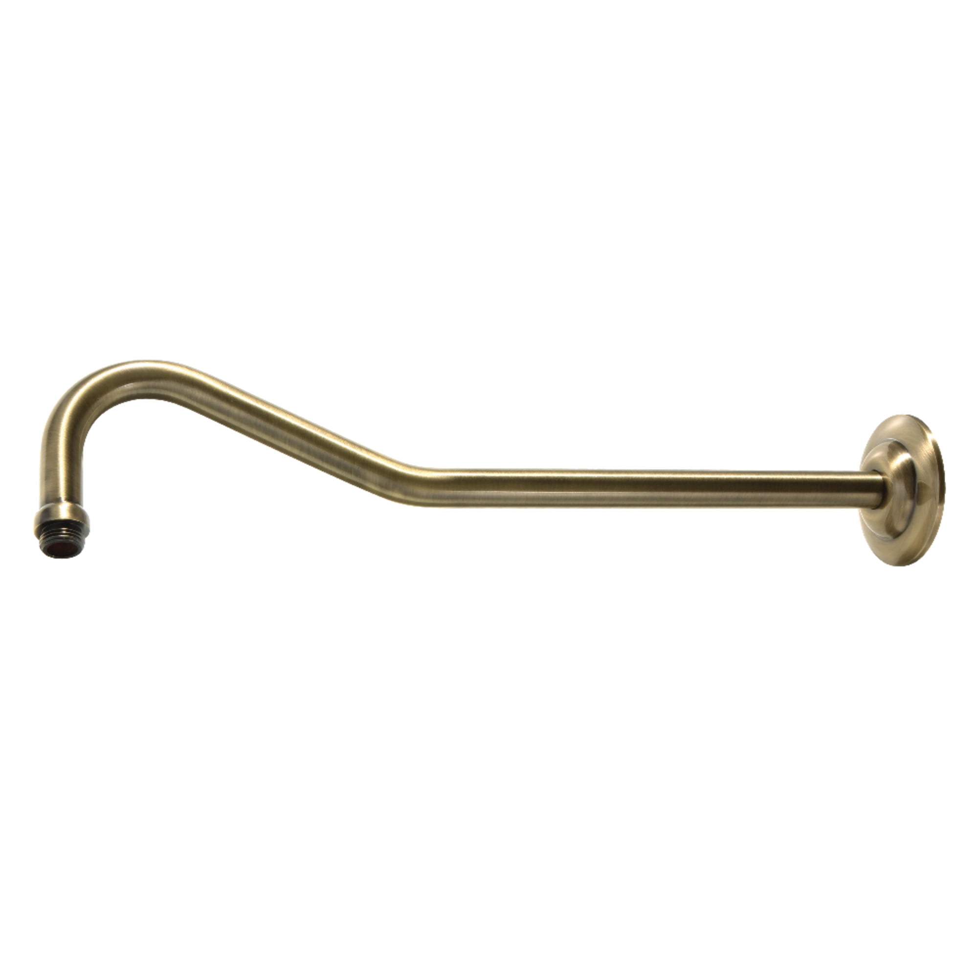 Kingston Brass K117C3 Restoration 17-Inch Rain Drop Shower Arm with Round Flange in Antique Brass