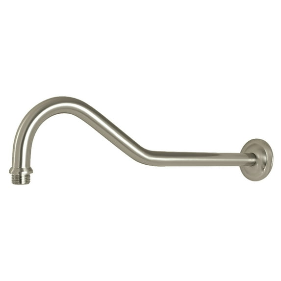 Kingston Brass K117C8 Restoration 17-Inch Rain Drop Shower Arm with Round Flange in Brushed Nickel