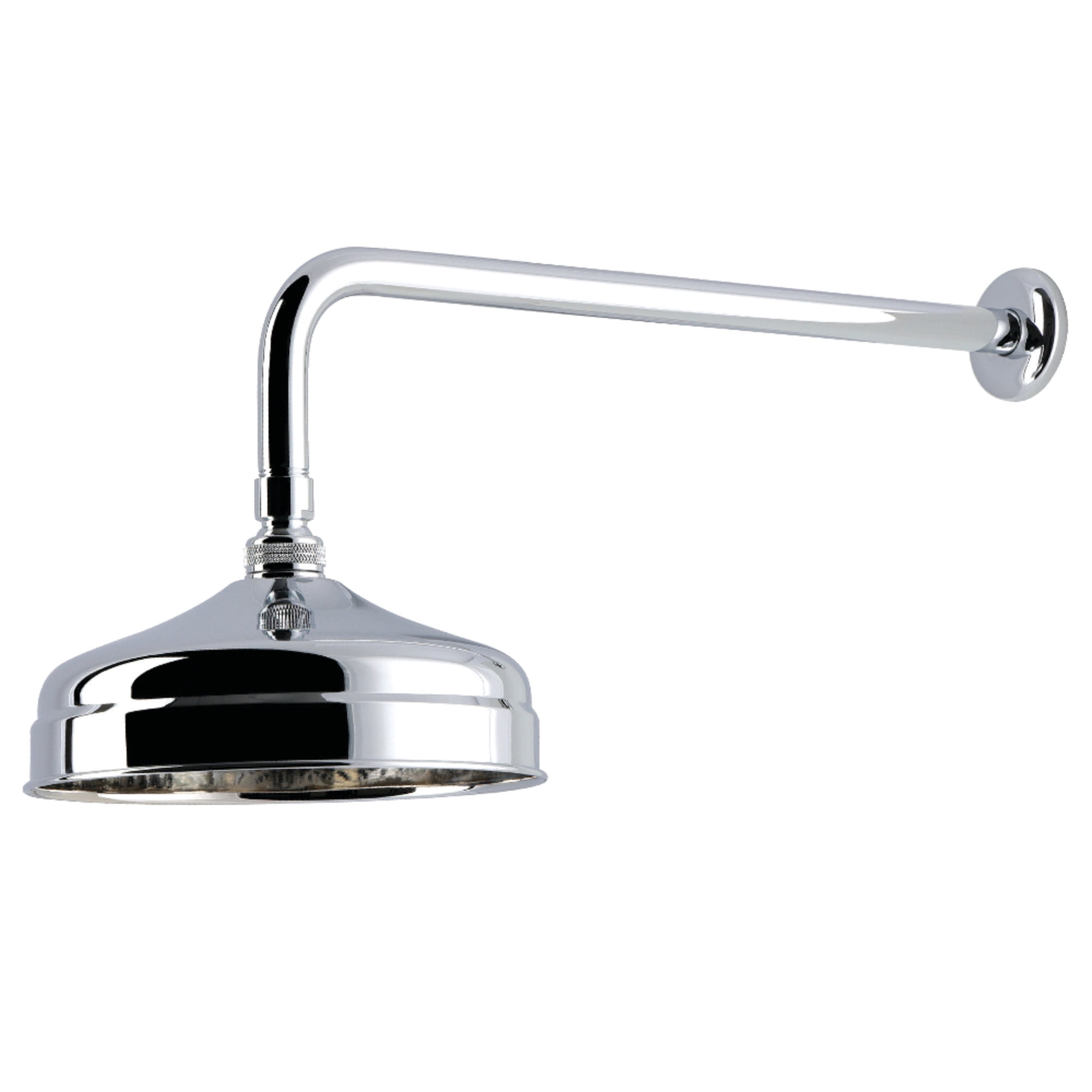 Kingston Brass K124K11 Trimscape 8" Round Raindrop Brass Shower Head with 17" Shower Arm, Polished Chrome