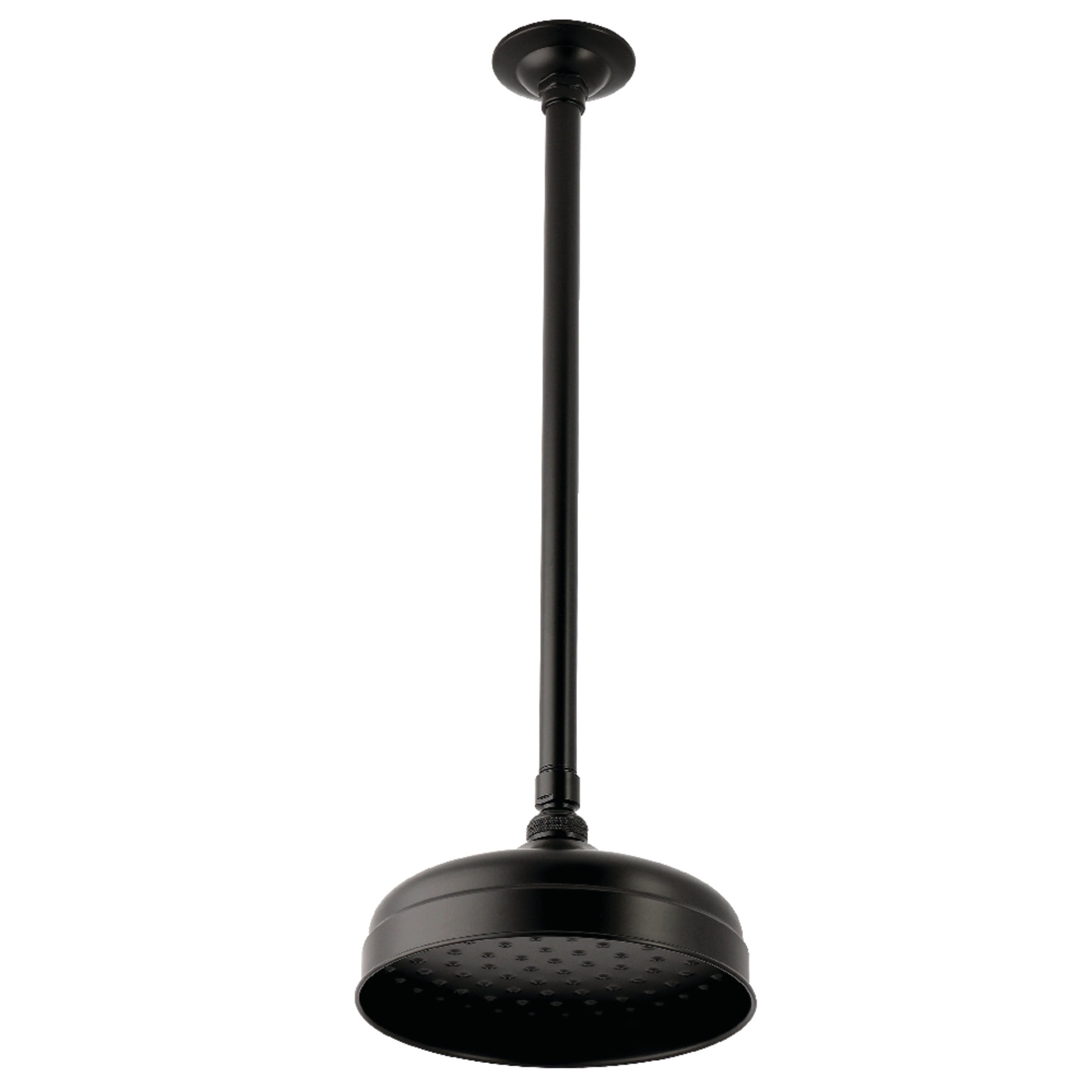 Kingston Brass K124K25 Trimscape 8" Round Brass Shower Head with 17" Ceiling Mounted Shower Arm, Oil Rubbed Bronze