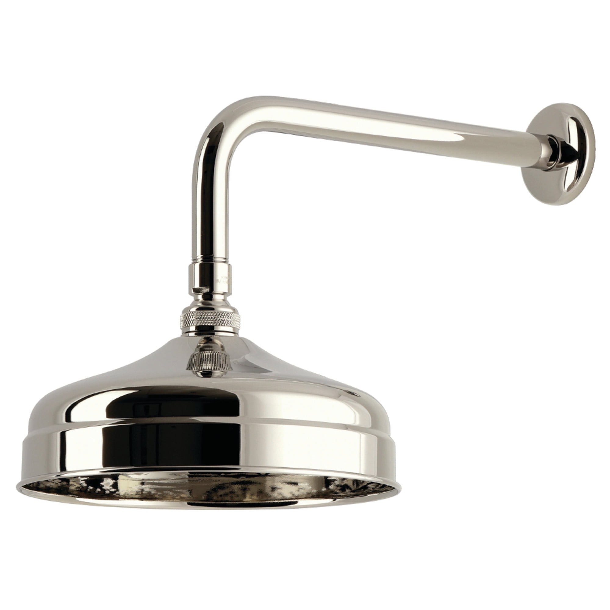 Kingston Brass K124K36 Trimscape 8" Round Raindrop Brass Shower Head with 12" Shower Arm, Polished Nickel