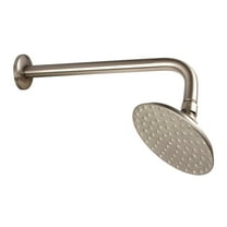 Kingston Brass K135A8CK Victorian 5-1/4-Inch Round Raindrop Brass Shower Head with 12-Inch Shower Arm in Brushed Nickel