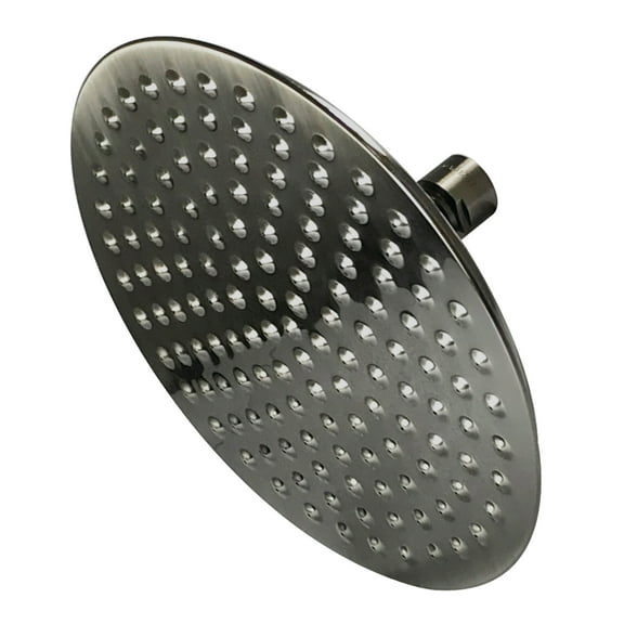 Kingston Brass K136A4 Victorian 7-3/4 Inch Round Raindrop Brass Shower Head in Black Stainless