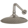 thumbnail image 1 of Kingston Brass K136A8CK Victorian 7-3/4 Inch Round Raindrop Brass Shower Head with 12-Inch Shower Arm in Brushed Nickel, 1 of 4