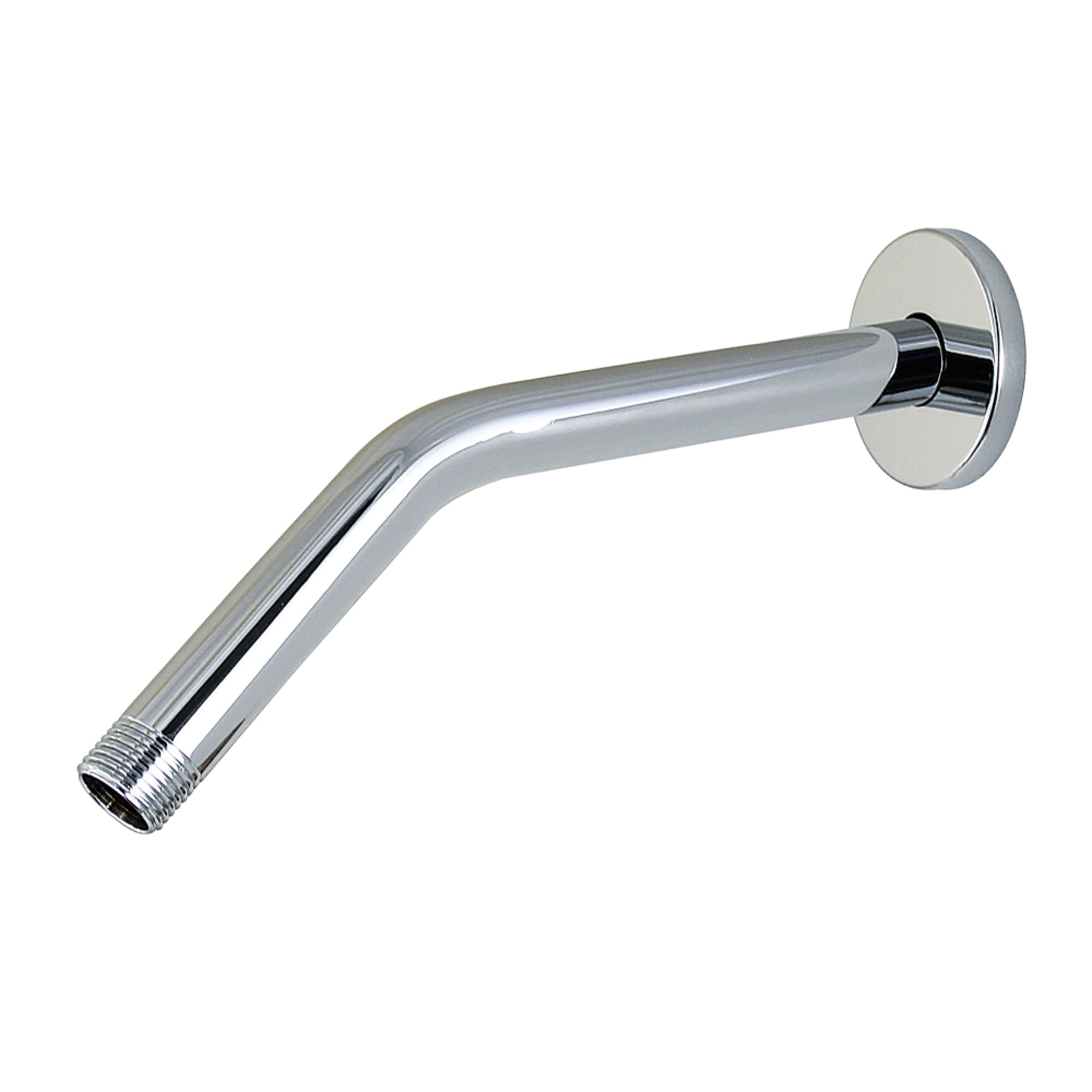 Polished Chrome 10-Inch Shower Arm with Round Flange