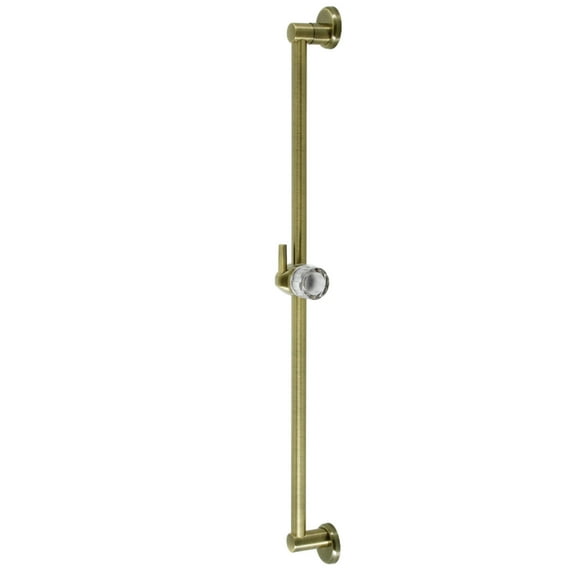Kingston Brass K180A3 Standard Mount Shower Scape 24" Shower Slide Bar with Pin Mount Hook, Antique Brass