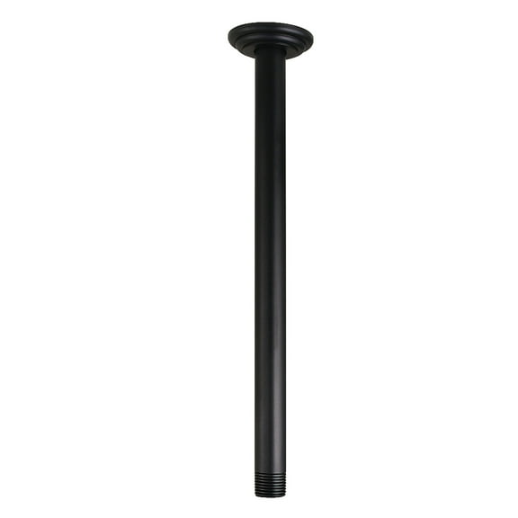 Kingston Brass K211C0  12" Rain Drop Ceiling Mount Shower Arm with Round Flange, Matte Black