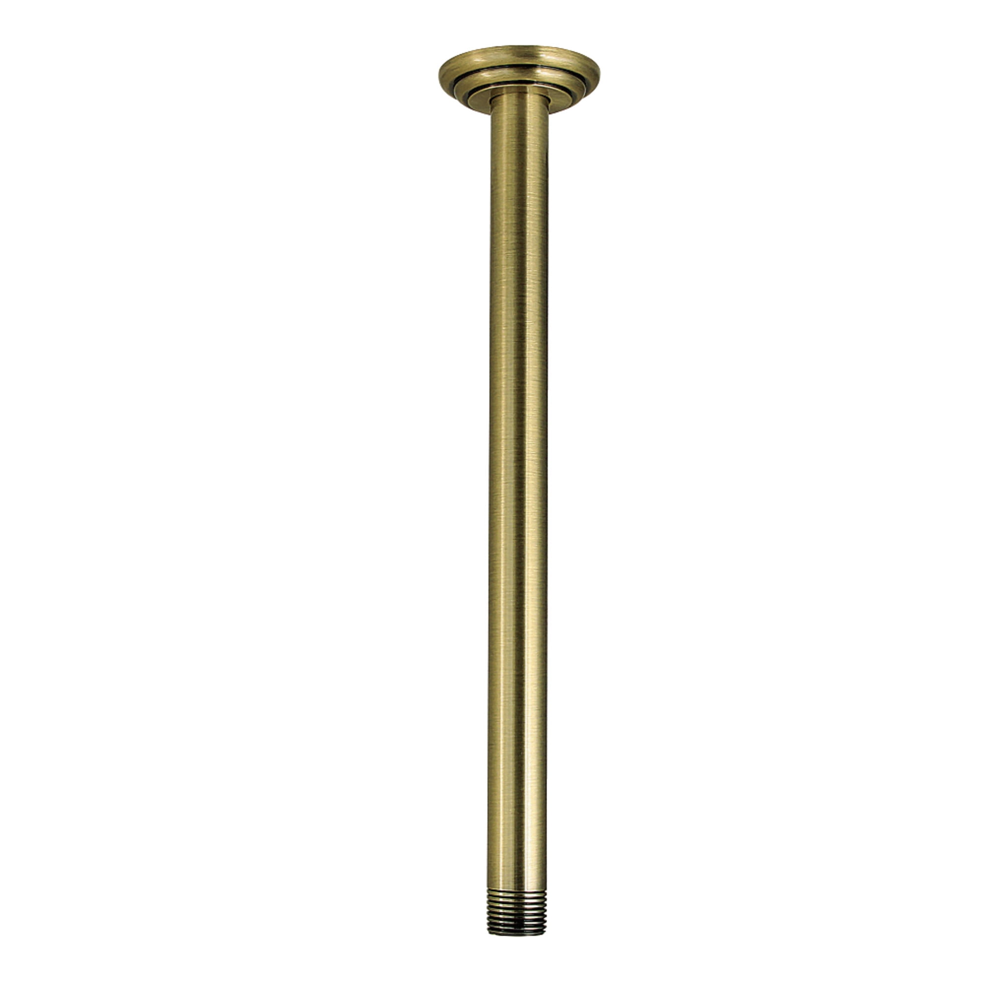 Kingston Brass K211C3 12" Rain Drop Ceiling Mount Shower Arm with Round Flange, Antique Brass