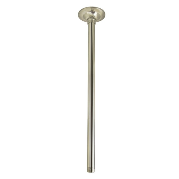 Kingston Brass K217A8 Trimscape 17-Inch Rain Drop Ceiling Mount Shower Arm with Round Flange in Brushed Nickel
