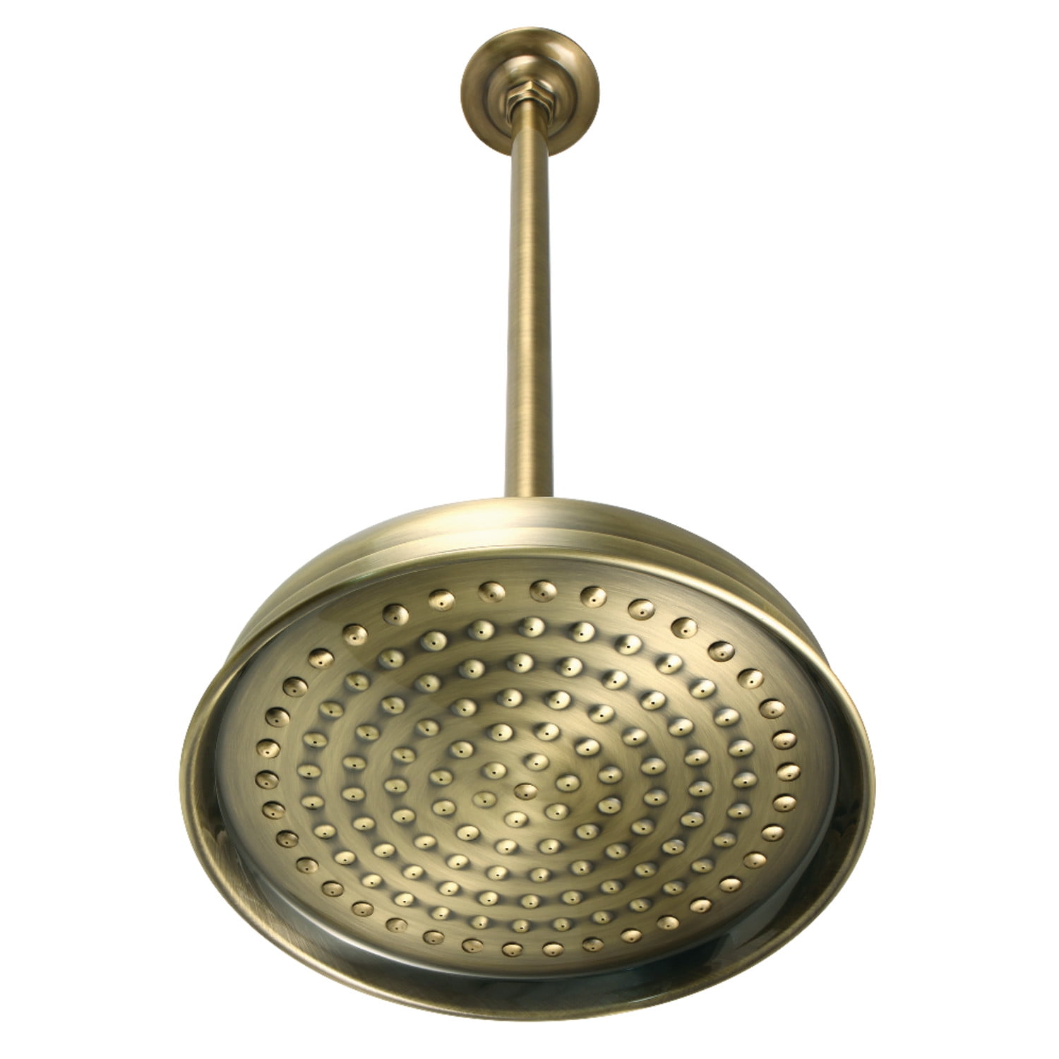 Kingston Brass K225K23 10" Showerhead with 17" Ceiling Mounted Shower Arm, Antique Brass