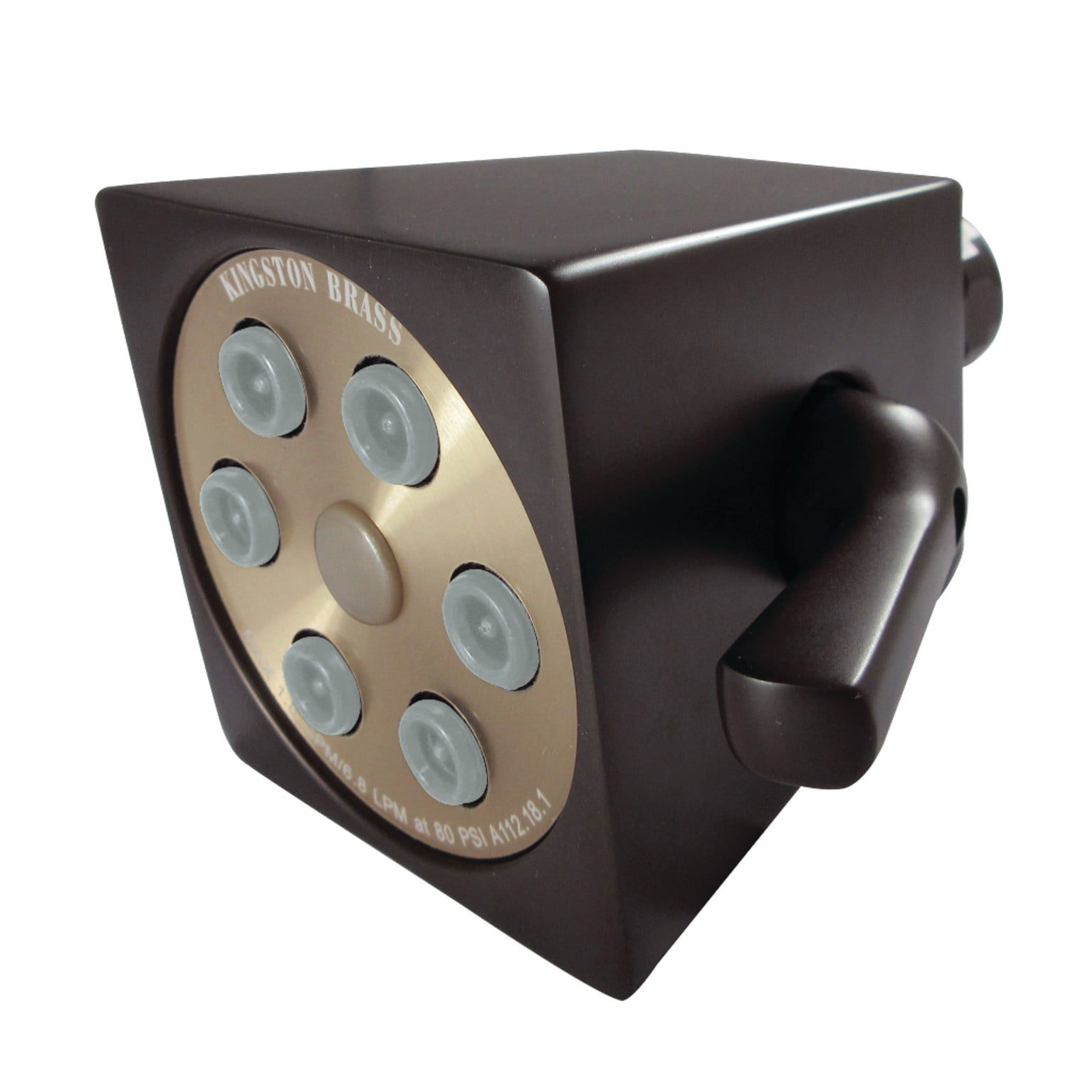 Kingston Brass K230A5 Monarch 2.8-Inch Brass Square Shower Head, Oil - View #6