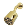 thumbnail image 1 of Kingston Brass K238A2CK Shower Scape 3-Inch Round Raindrop Brass Shower Head with 5-3/8 Inch Shower Arm in Polished Brass, 1 of 4