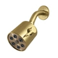 thumbnail image 1 of Kingston Brass K238A7CK Shower Scape 3-Inch Round Raindrop Brass Shower Head with 5-3/8 Inch Shower Arm in Brushed Brass, 1 of 4