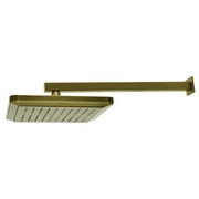 Kingston Brass K250A3CK Shower Scape 9-5/8" Square Shower Head with Shower Arm, Antique Brass