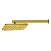 Kingston Brass K250A7CK Shower Scape 9-5/8" Square Shower Head with Shower Arm, Brushed Brass