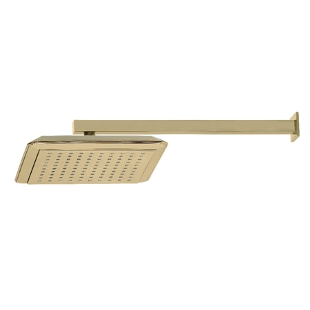 Kingston Brass K251A2CK Shower Scape 9-5/8" Square Shower Head with Shower Arm, Polished Brass