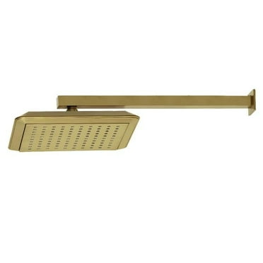 Kingston Brass K251A7CK Shower Scape 9-5/8" Square Shower Head with Shower Arm, Brushed Brass