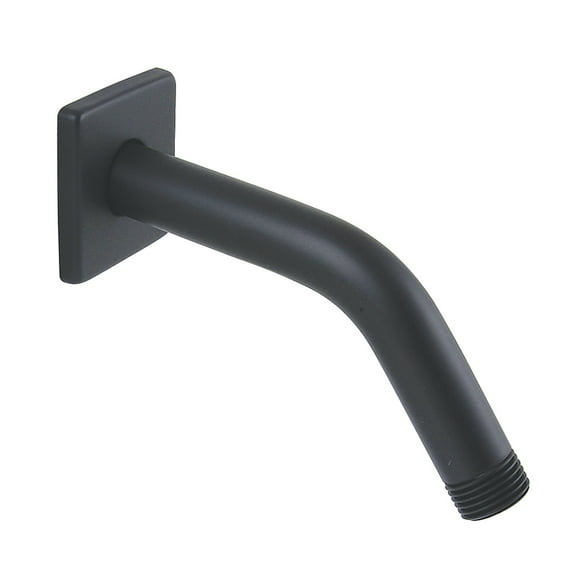 Kingston Brass K412K0 Claremont 7-Inch Shower Arm with Square Flange, Matte Black