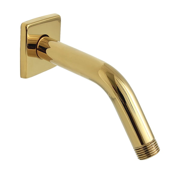 Kingston Brass K412K2 Claremont 7-Inch Shower Arm with Square Flange, Polished Brass