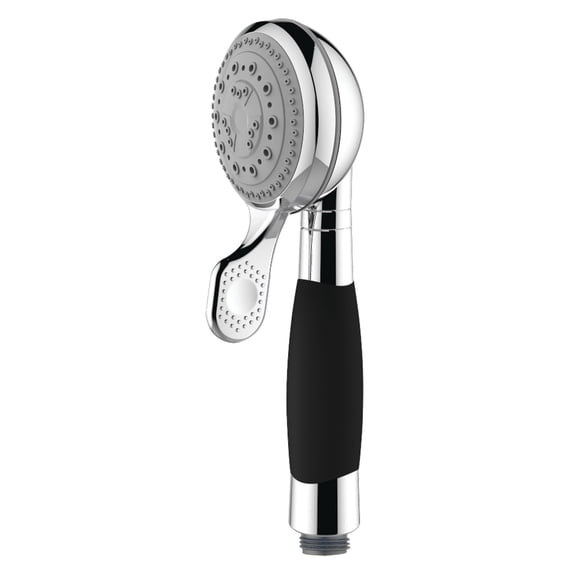 Kingston Brass K511A1 Kaiser 5-Function Hand Shower, Polished Chrome/Black