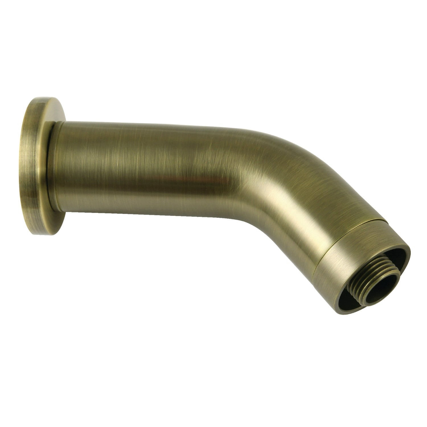 Kingston Brass K850E3 Aquaelements 6" Brass Shower Arm with Flange, Antique Brass