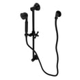 thumbnail image 1 of Kingston Brass KAK3320W0 Made to Match Shower System with Slide/Grab Bar and Hand Shower, Matte Black, 1 of 5