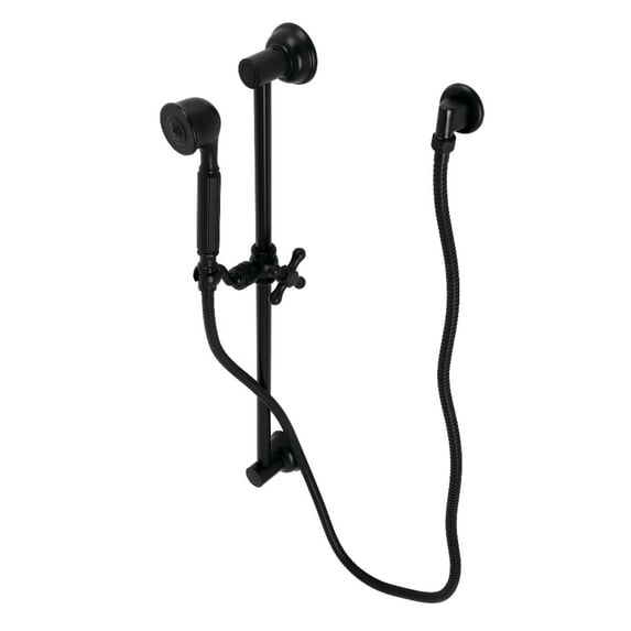 Kingston Brass KAK3320W0 Made to Match Shower System with Slide/Grab Bar and Hand Shower, Matte Black