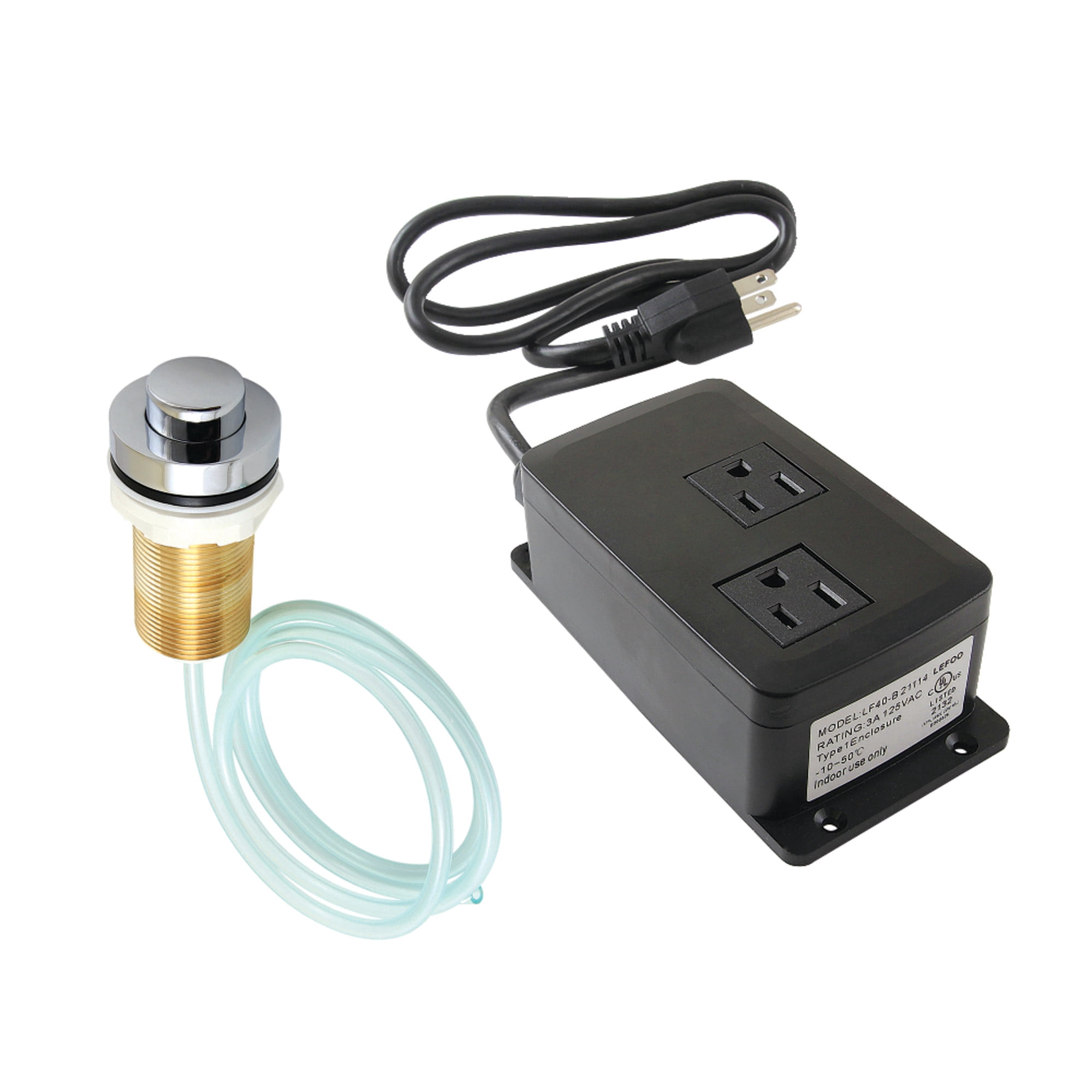 Kingston Brass KAMDK211 Trimscape Dual Outlet Garbage Disposal Air Switch Kit in Polished chrome