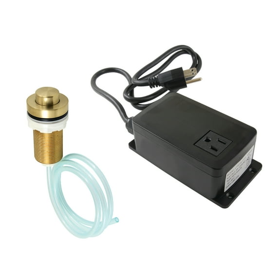 Kingston Brass KAMSK217 Trimscape Single Outlet Garbage Disposal Air Switch Kit in Brushed Brass