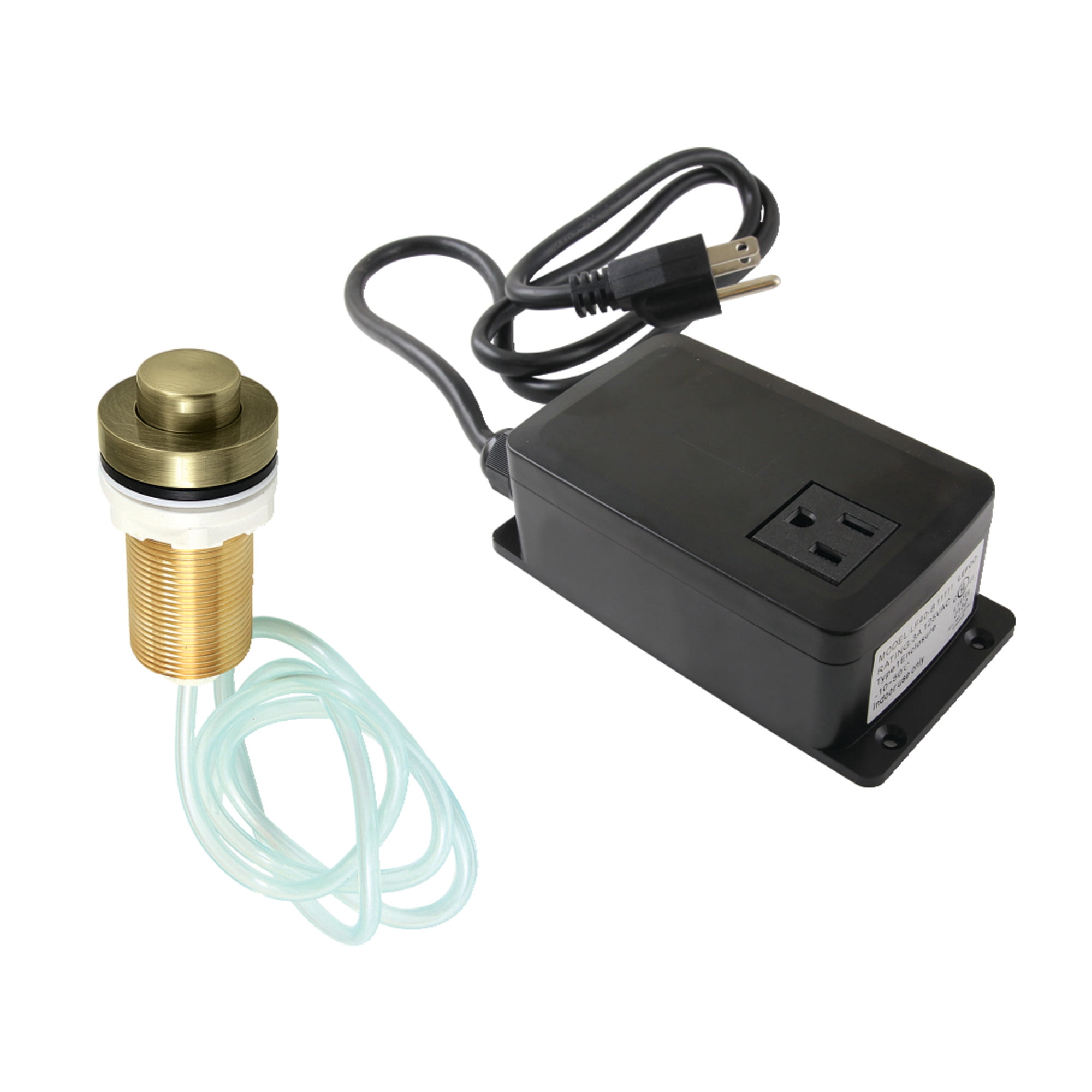 Kingston Brass KAMSK21AB Trimscape Single Outlet Garbage Disposal Air Switch Kit in Antique Brass