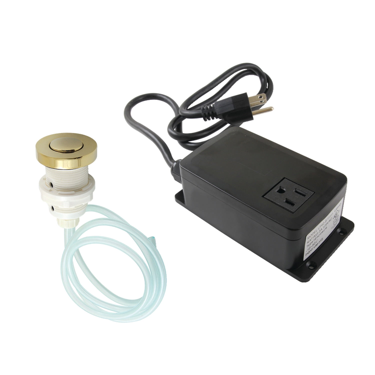 Kingston Brass KAMSK312 Gourmetier Single Outlet Garbage Disposal Air Switch Kit, Polished Brass