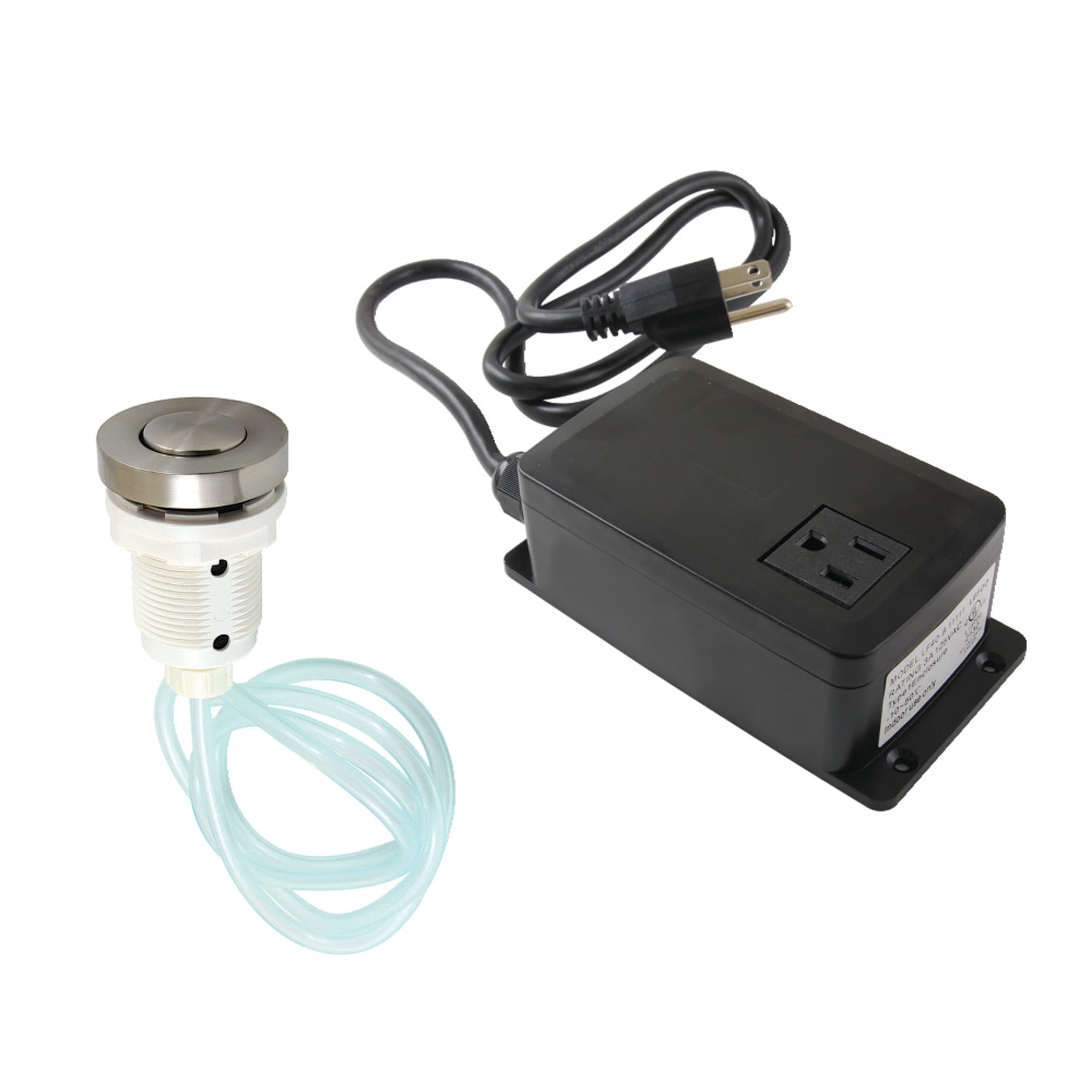 Kingston Brass KAMSK318 Gourmetier Single Outlet Garbage Disposal Air Switch Kit, Brushed Nickel