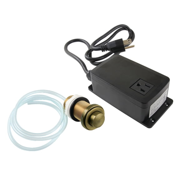 Kingston Brass KASK21AB Trimscape Single Outlet Garbage Disposal Air Switch Kit in Antique Brass