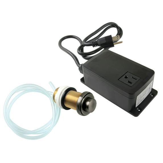 Kingston Brass KASK21VN Trimscape Single Outlet Garbage Disposal Air Switch Kit in Black Stainless