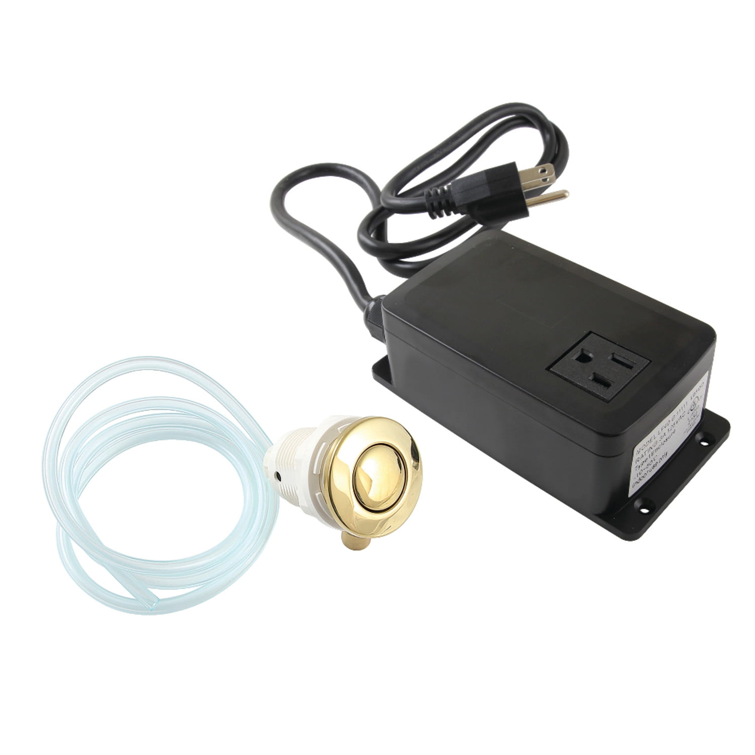 Polished Brass Single Outlet Garbage Disposal Air Switch Kit