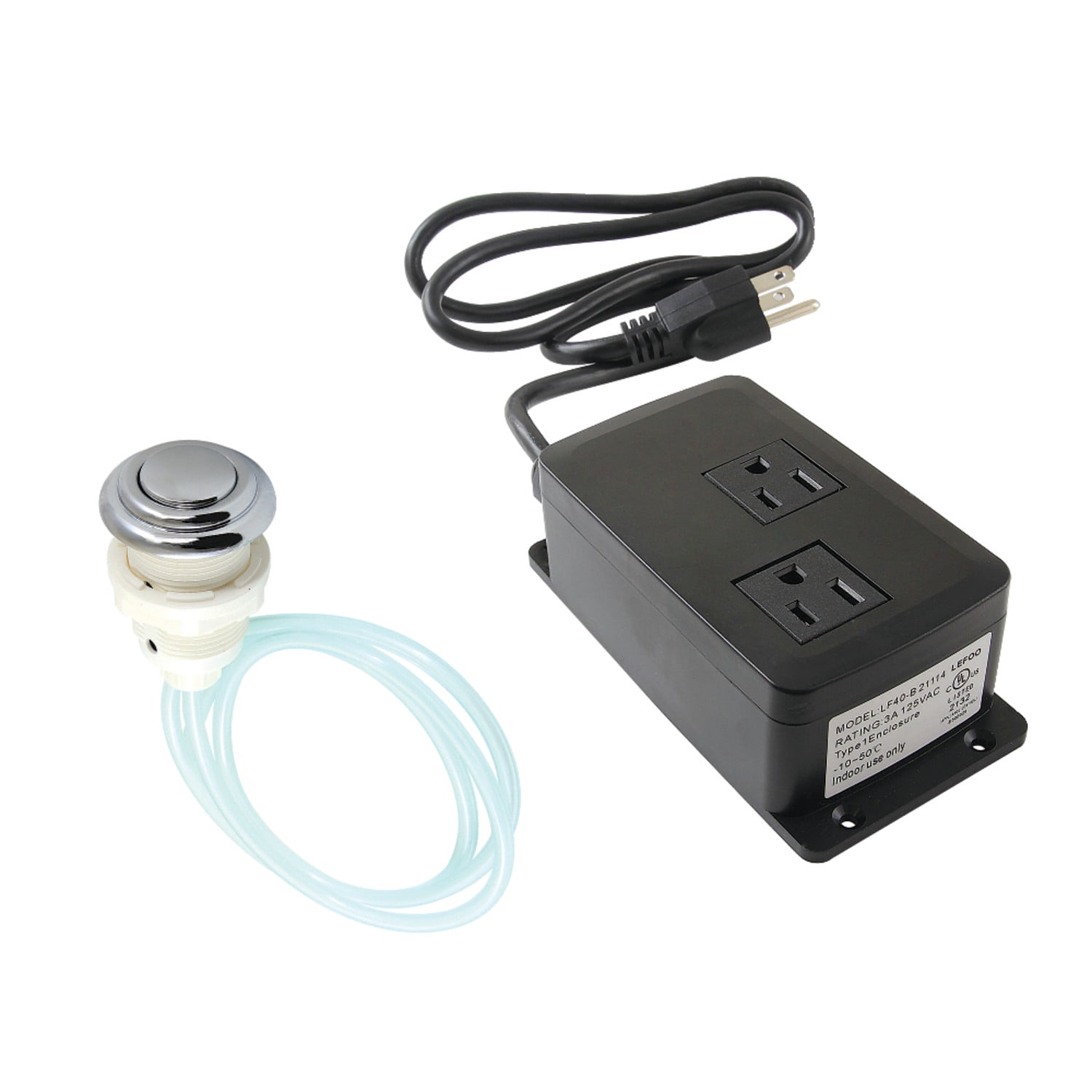 Kingston Brass KATDK311 Gourmetier Dual Outlet Garbage Disposal Air Switch Kit, Polished Chrome