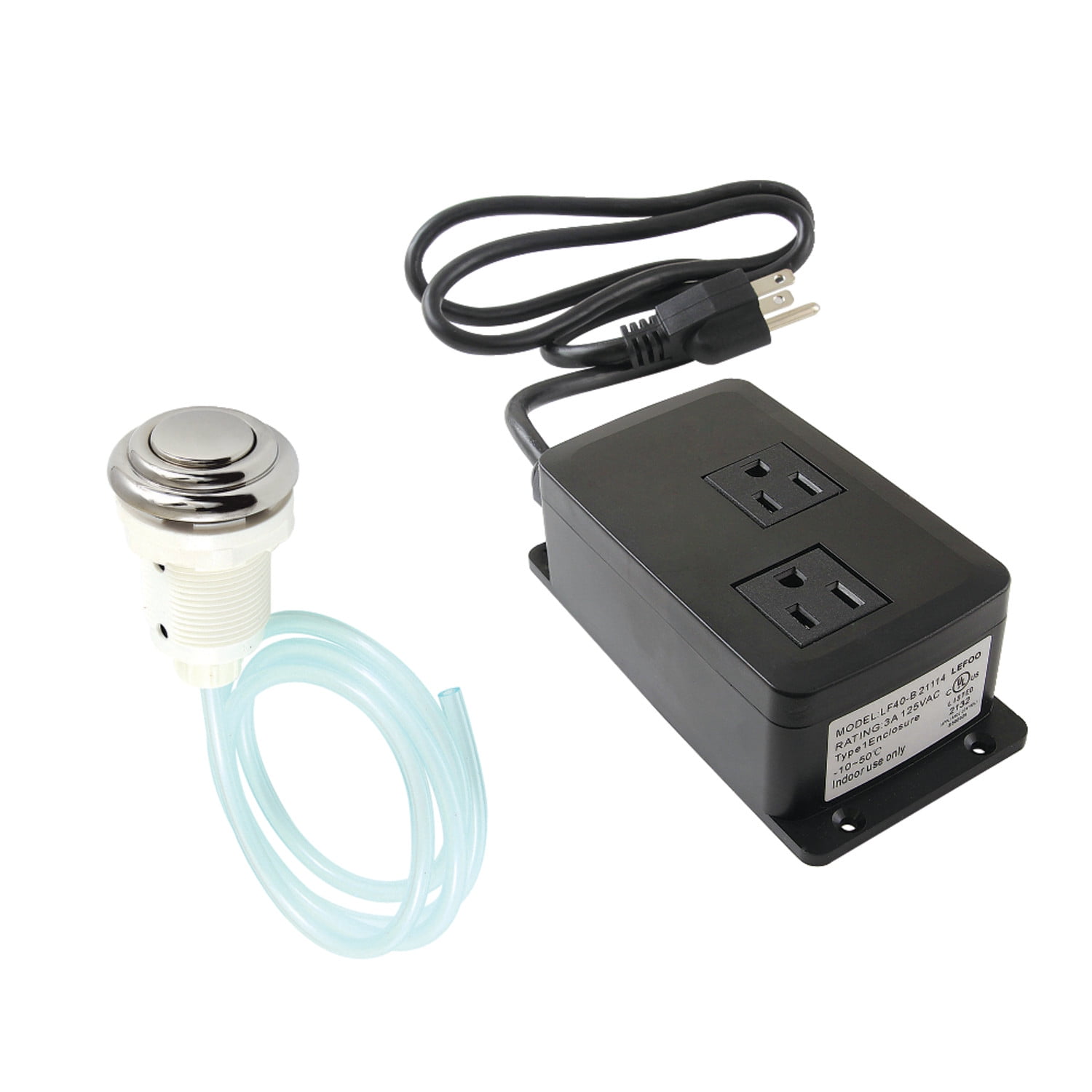 Kingston Brass KATDK316 Gourmetier Dual Outlet Garbage Disposal Air Switch Kit, Polished Nickel