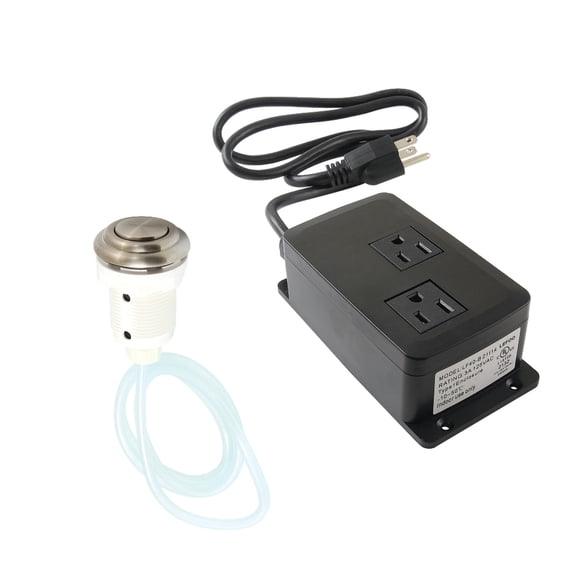 Kingston Brass KATDK318 Gourmetier Dual Outlet Garbage Disposal Air Switch Kit, Brushed Nickel