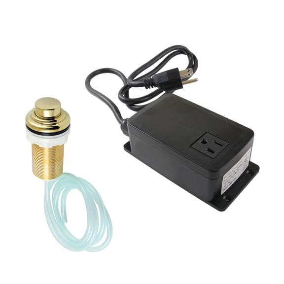 Kingston Brass KATSK212 Trimscape Single Outlet Garbage Disposal Air Switch Kit in Polished Brass