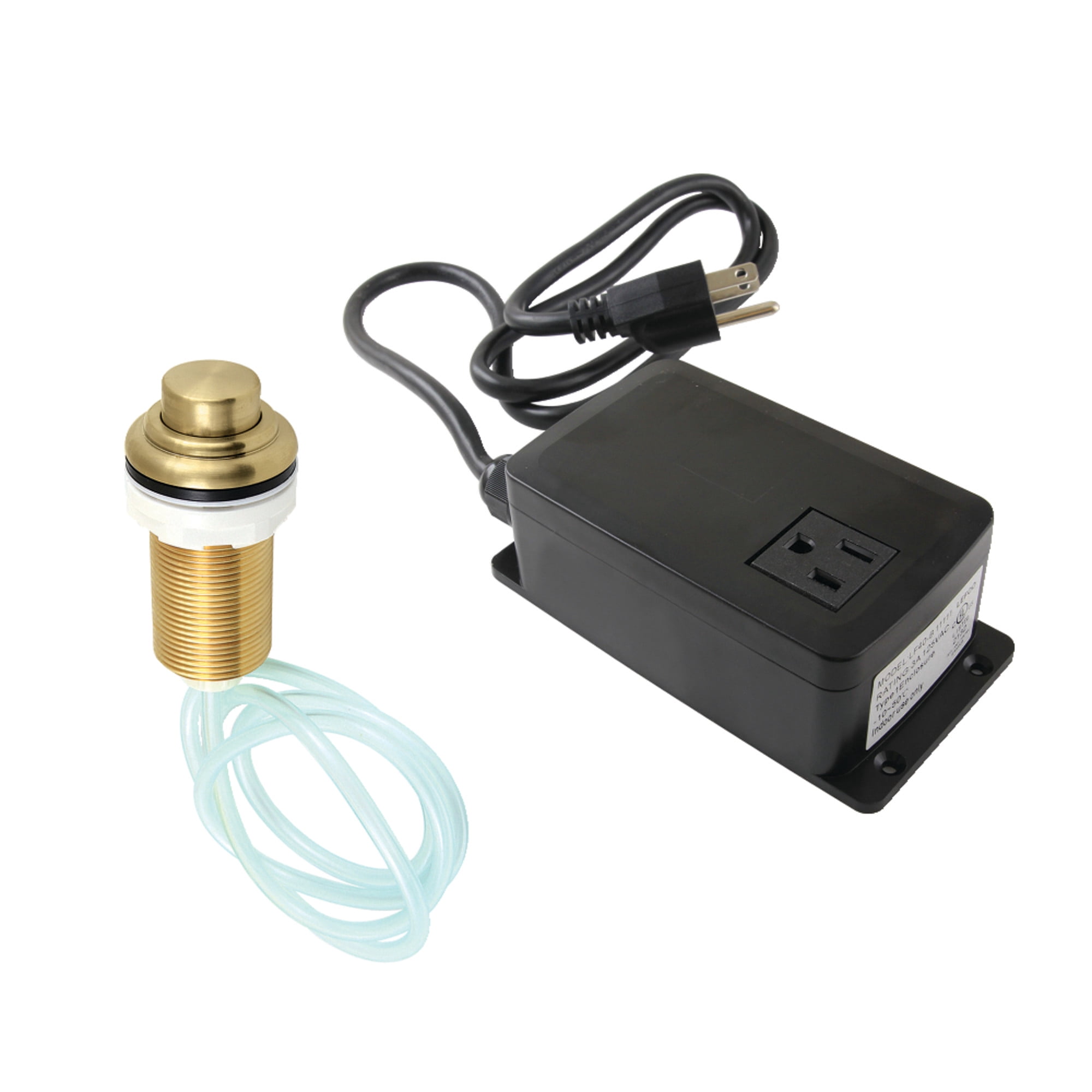 Kingston Brass KATSK217 Trimscape Single Outlet Garbage Disposal Air Switch Kit in Brushed Brass