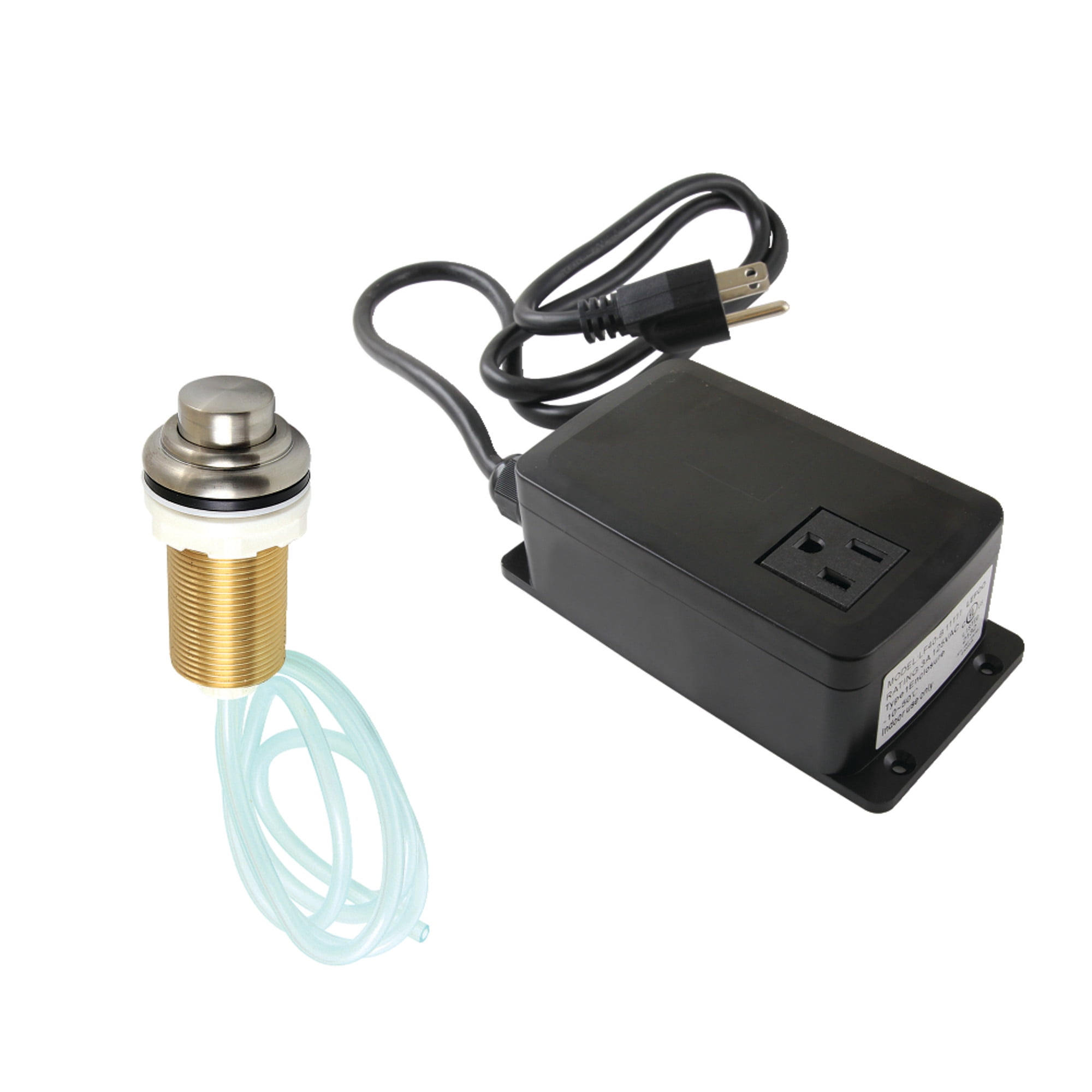 Kingston Brass KATSK218 Trimscape Single Outlet Garbage Disposal Air Switch Kit in Brushed Nickel