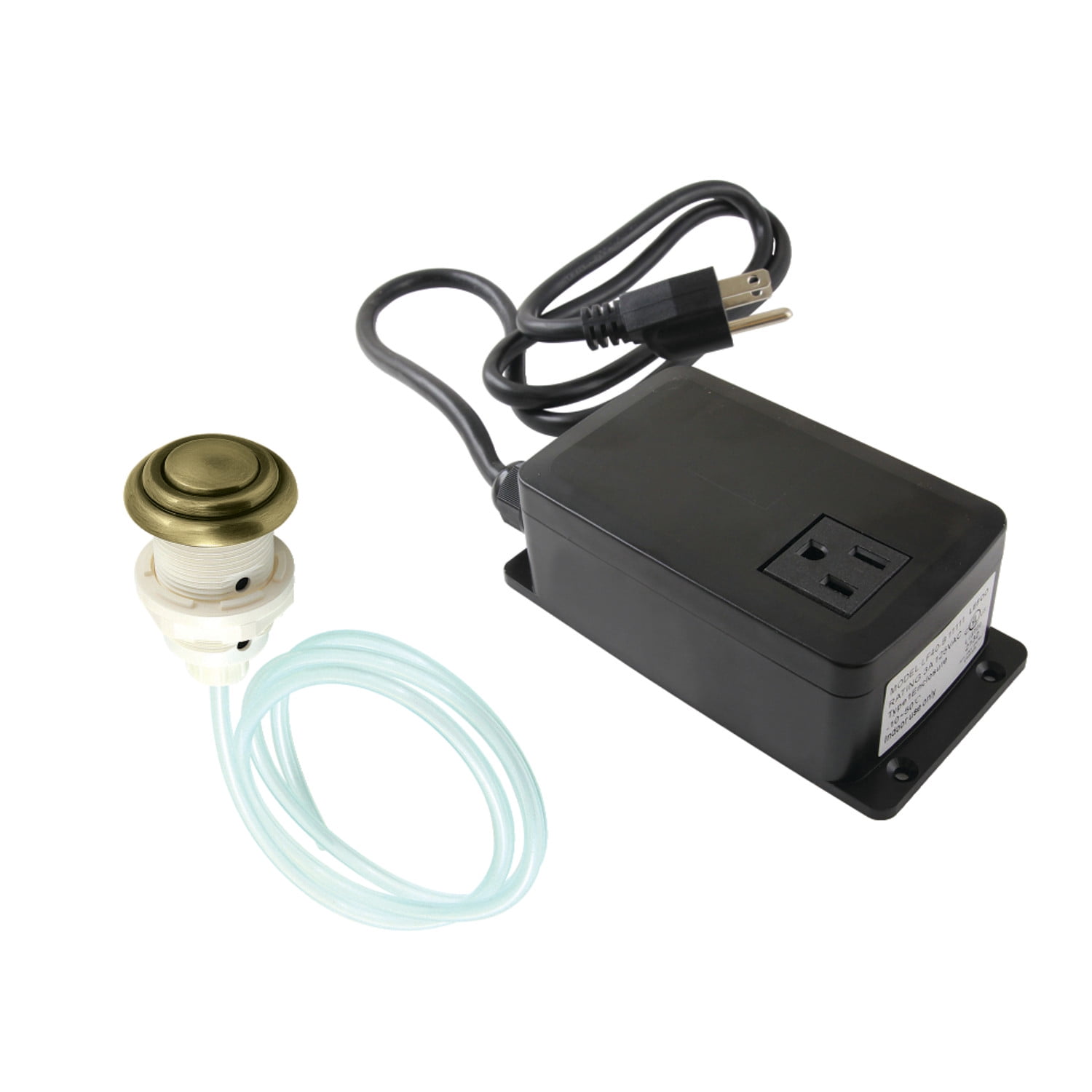 Kingston Brass KATSK31AB Gourmetier Single Outlet Garbage Disposal Air Switch Kit, Antique Brass