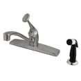 thumbnail image 1 of Kingston KB0572 Columbia One-Handle 4-Hole 8" Centerset Kitchen Faucet with Side Sprayer in Polished Chrome, 1 of 4