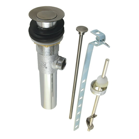 Kingston Brass KB100VN Brass Pop-Up Drain with Overflow, 22 Gauge, Black Stainless