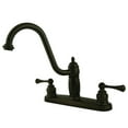thumbnail image 1 of Kingston Brass KB1115BLLS Heritage Centerset Kitchen Faucet, Oil Rubbed Bronze, 1 of 2