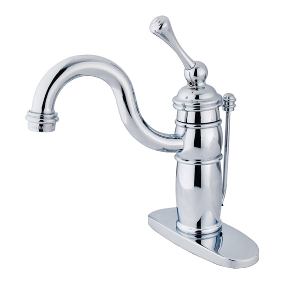 Kingston Brass KB1401BL Victorian Single-Handle Bathroom Faucet with Pop-Up Drain, Polished Chrome