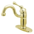 thumbnail image 1 of Kingston Brass KB1482BL Vintage Single-Handle Monoblock Bar Faucet, Polished Brass, 1 of 2